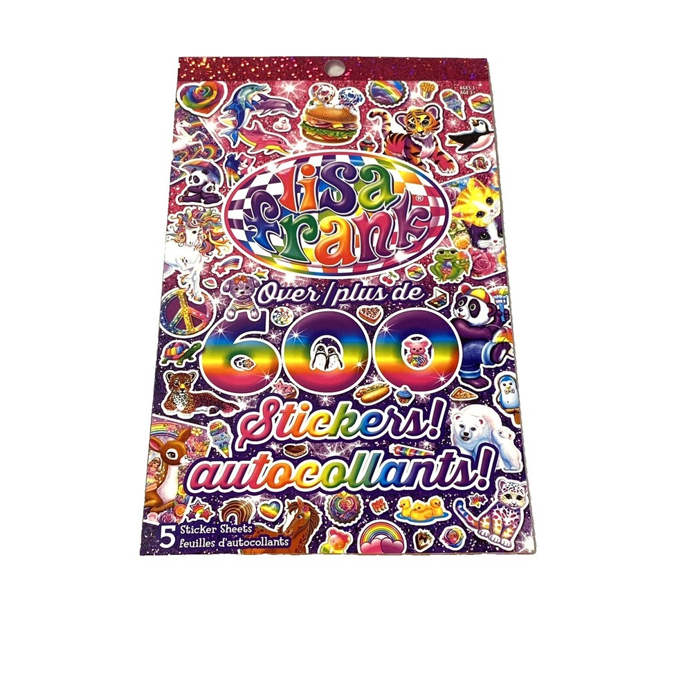 LISA FRANK 5 sheets 600 stickers autocollants‎